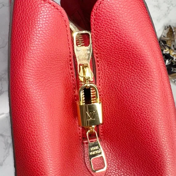 Louis Vuitton Montaigne MM Empreinte Cerise Bag, Wallet & Scarf BUNDLE โฅ๏ธ - Picture 5 of 16